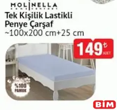MOLİNELLA TEK KİŞİLİK LASTİKLİ PENYE ÇARŞAF
